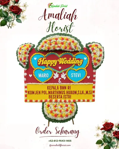 Karangan Papan Bunga Pernikahan di Sabungan Jae